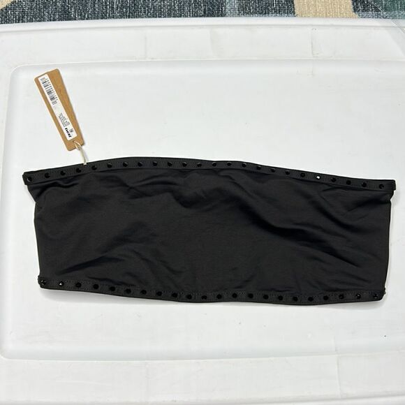 SKIMS NWT RHINESTONE SWIM BANDEAU BIKINI TOP XS - Picture 6 of 7